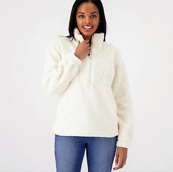 Koolaburra by Ugg Shaggy Plush Half Zip‎ Pullover - Picture 1 of 7